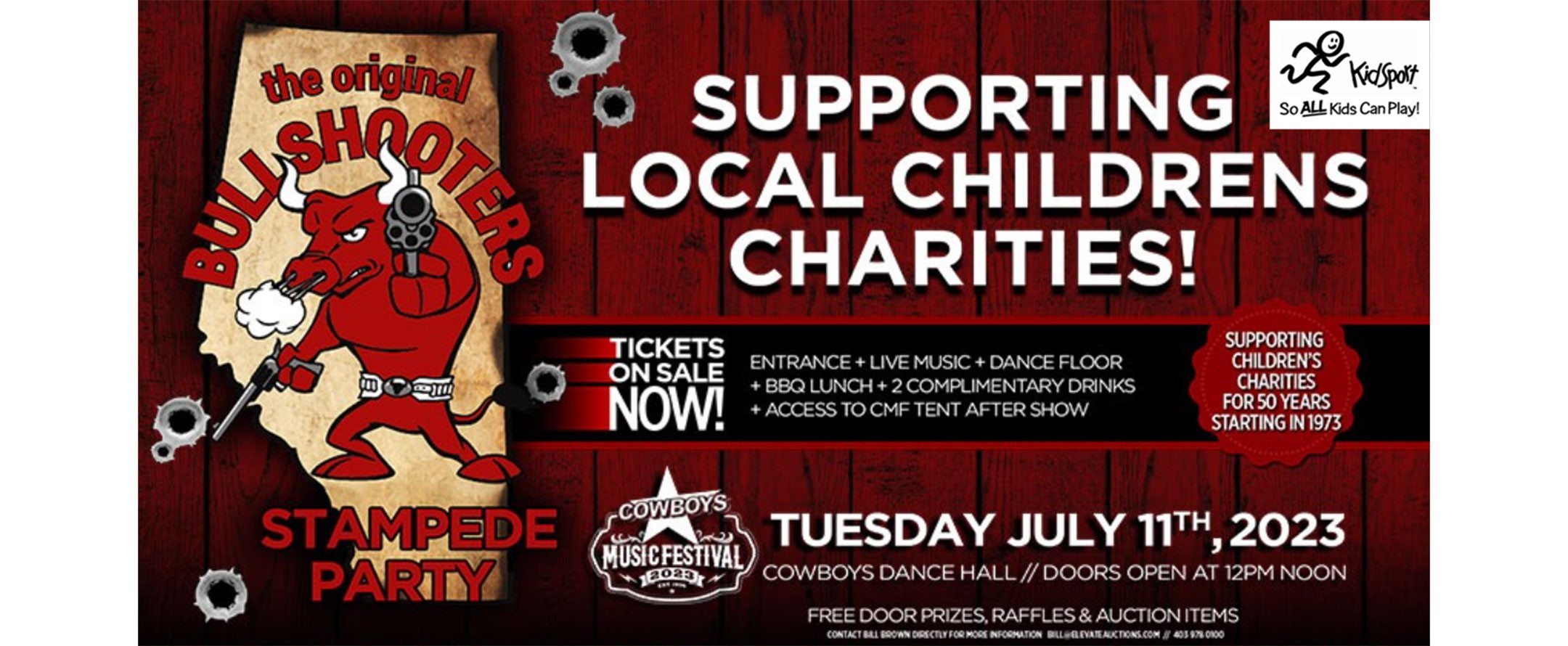 BULLSHOOTERS Auction supporting KidSport Calgary