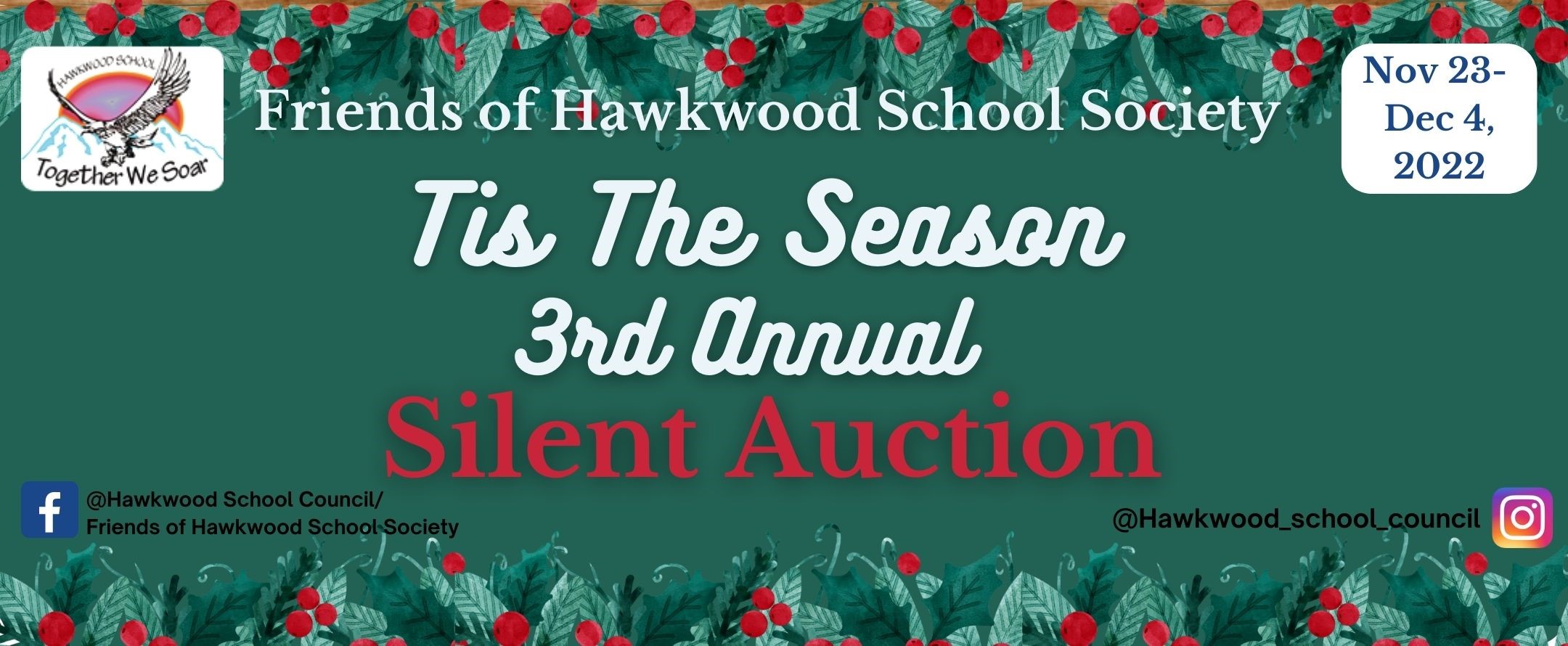 Tis the Season Silent Auction for Hawkwood School 