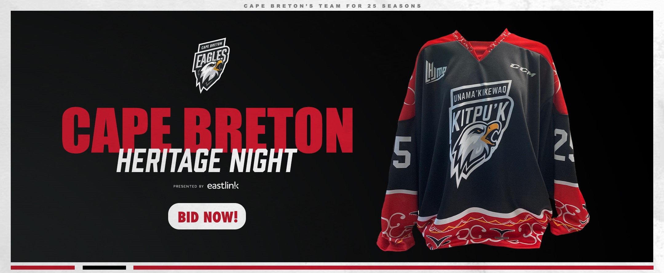 Cape Breton Eagles Heritage Jersey Auction