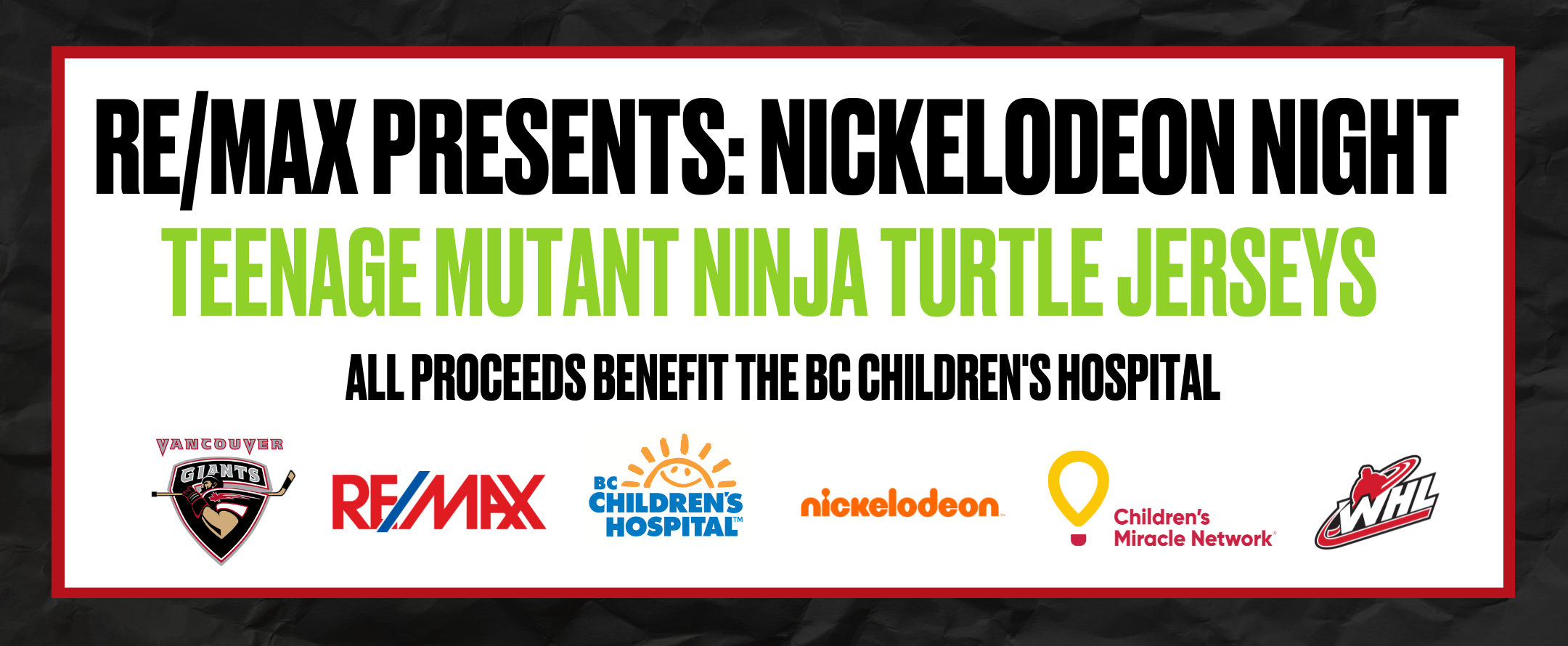 Vancouver Giants Nickelodeon Night: TMNT Jerseys